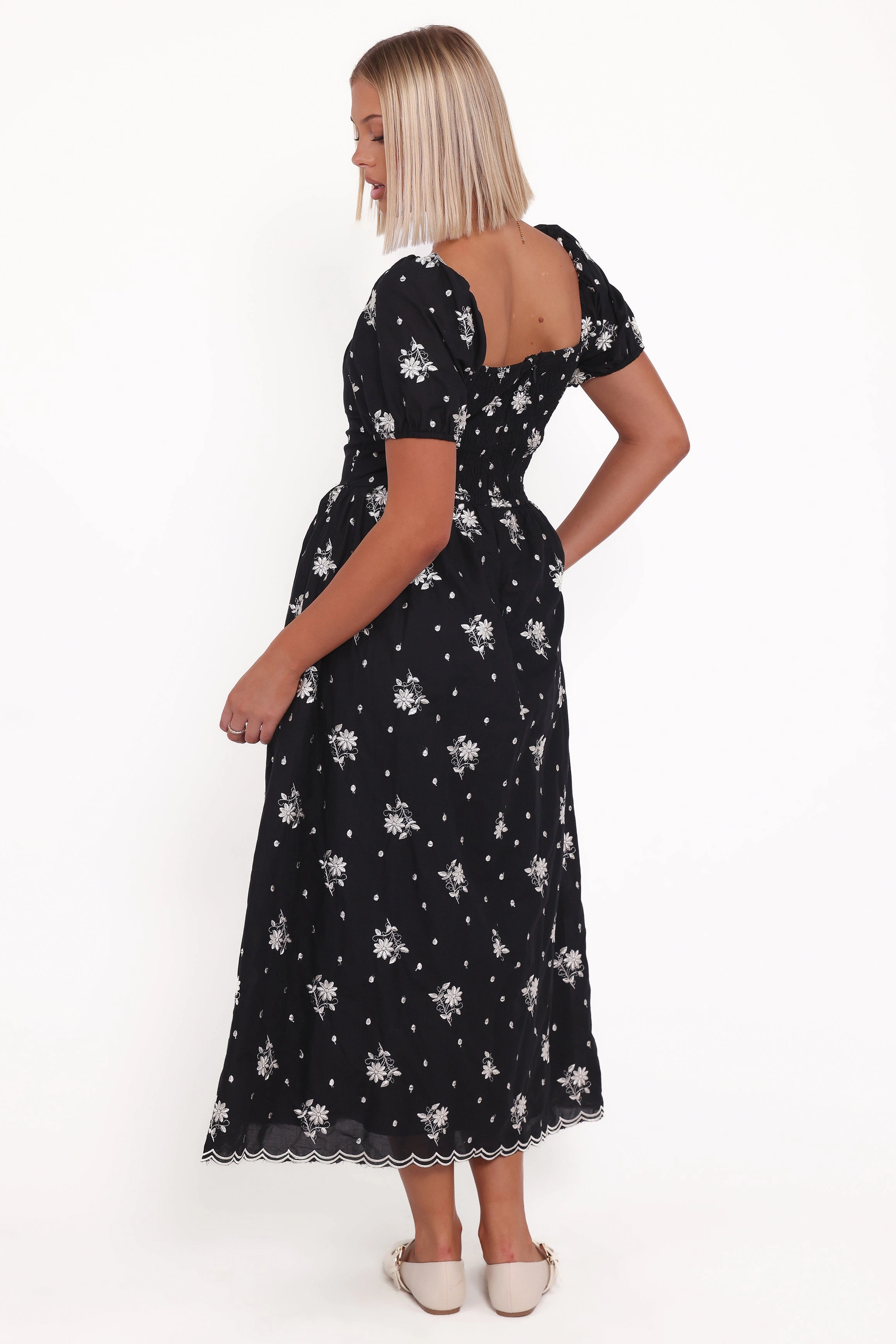 TaglessDesign Rosemarie Midi Dress - Black Floral