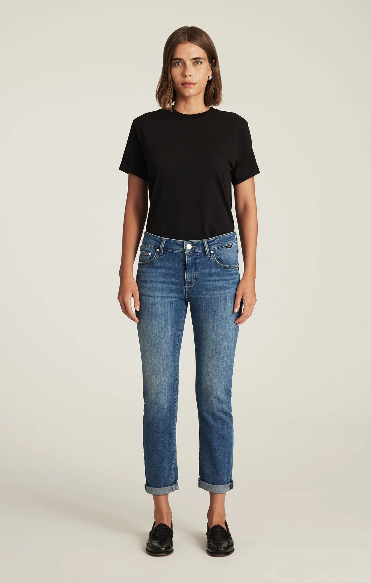 Easy Match Ready For All EMMA SLIM BOYFRIEND IN USED BRUSHED TRIBECA