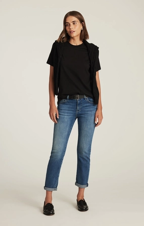 Chic Design Look EMMA SLIM BOYFRIEND IN USED BRUSHED TRIBECA