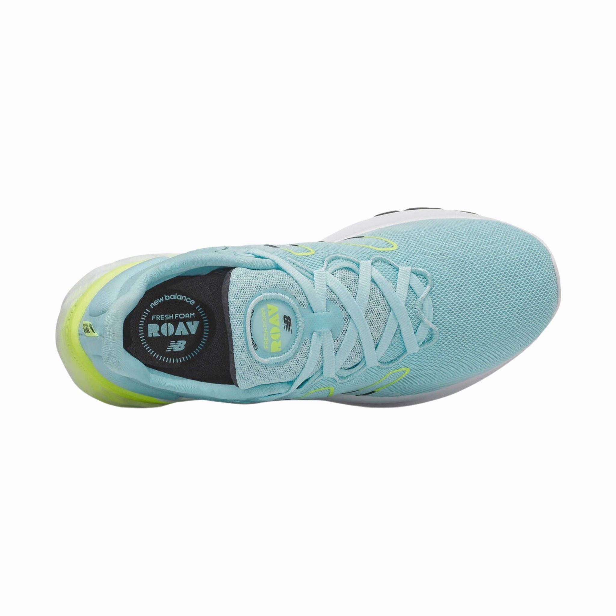 Temperature Regulating Fabrics New Balance Women's Fresh Foam Roav v2 Shoes - Blue Chill/White/Bleached Lime Glo