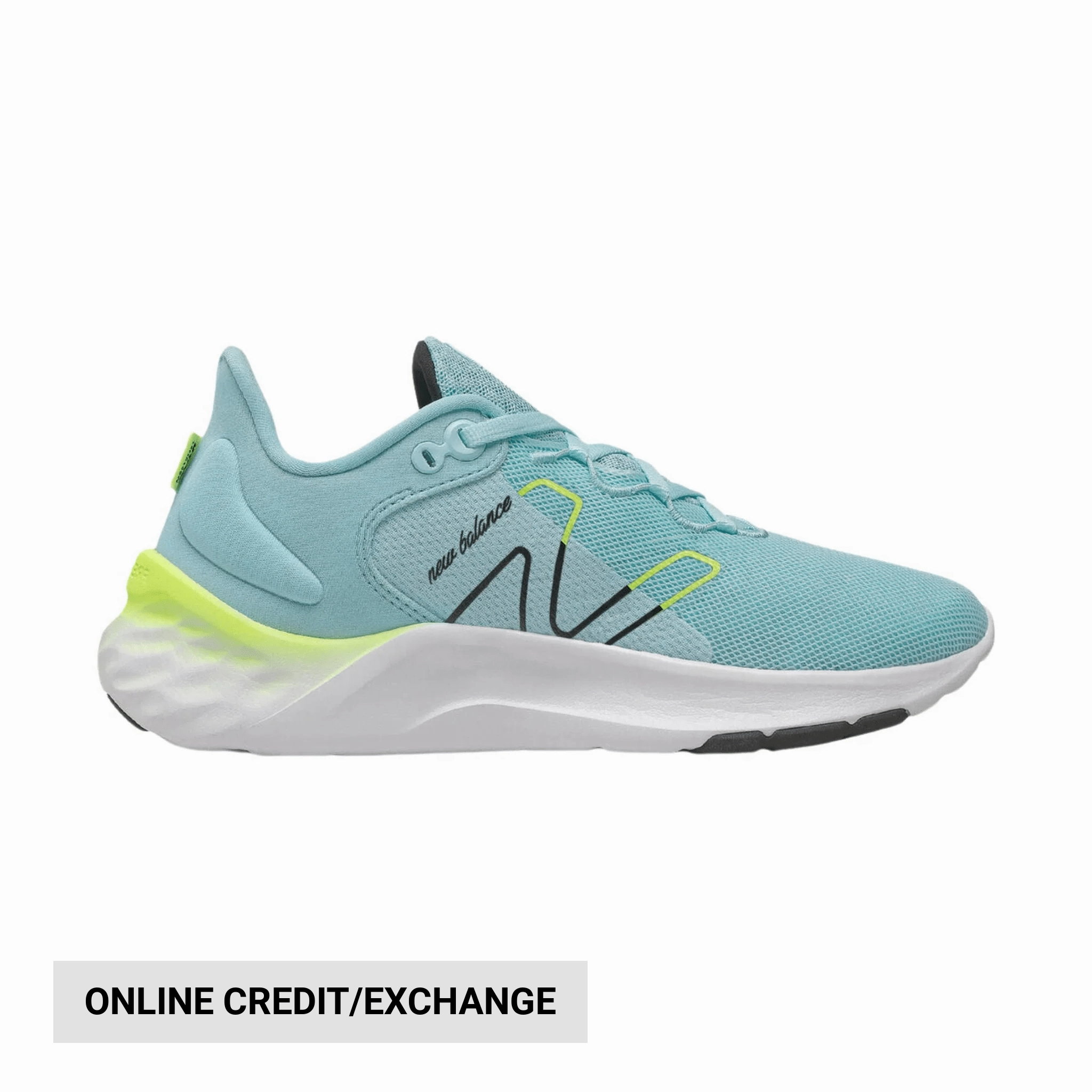 New Balance Women's Fresh Foam Roav v2 Shoes - Blue Chill/White/Bleached Lime Glo Hyper Bounce Midsole Sneaker Technology