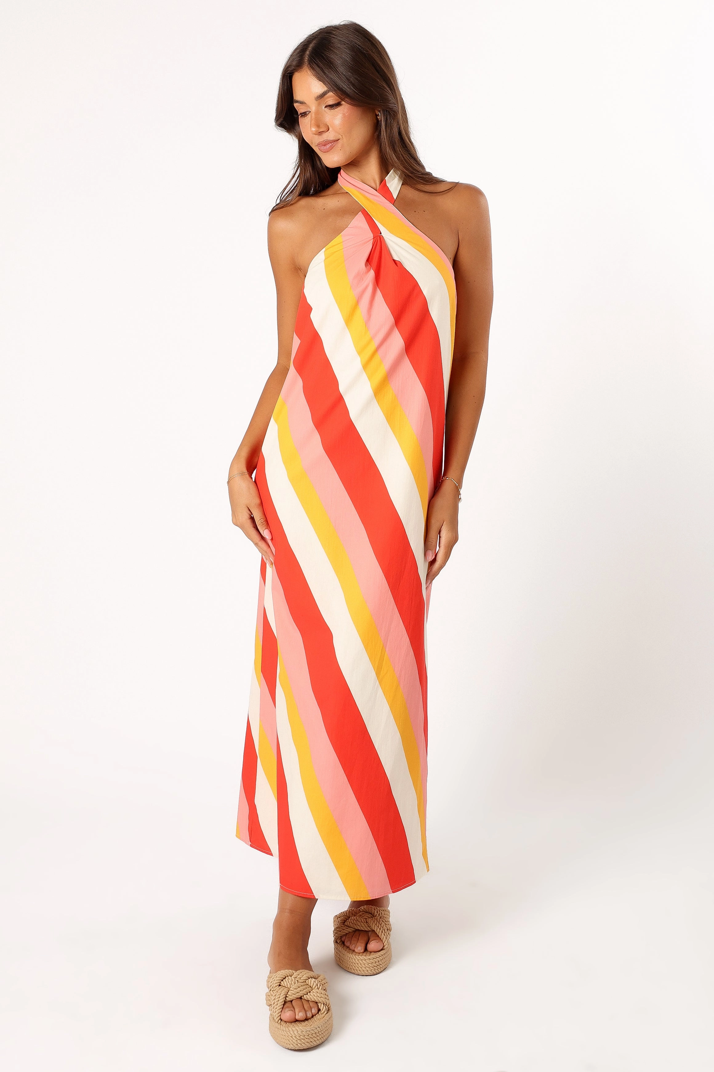 Slender Look Perfect Style Sabbia Maxi Dress - Pink Stripe