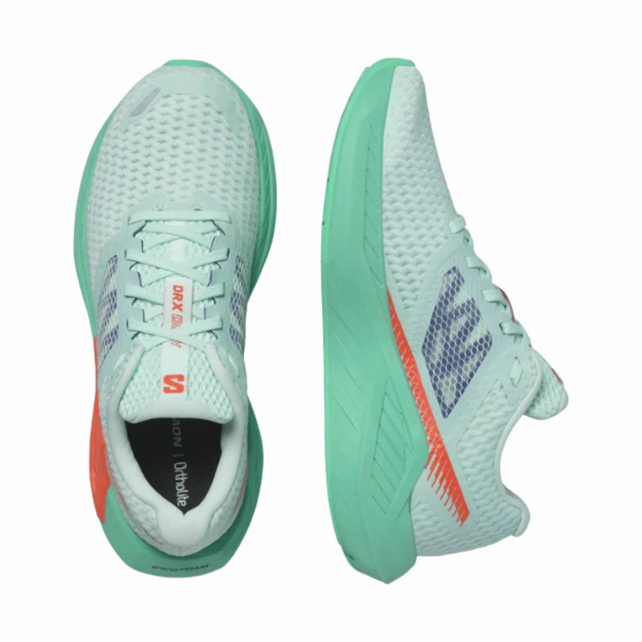 Jump Friendly Salomon Women's DRX Defy Road Running Shoes - Bay/Cherry Tomato/Electric Green