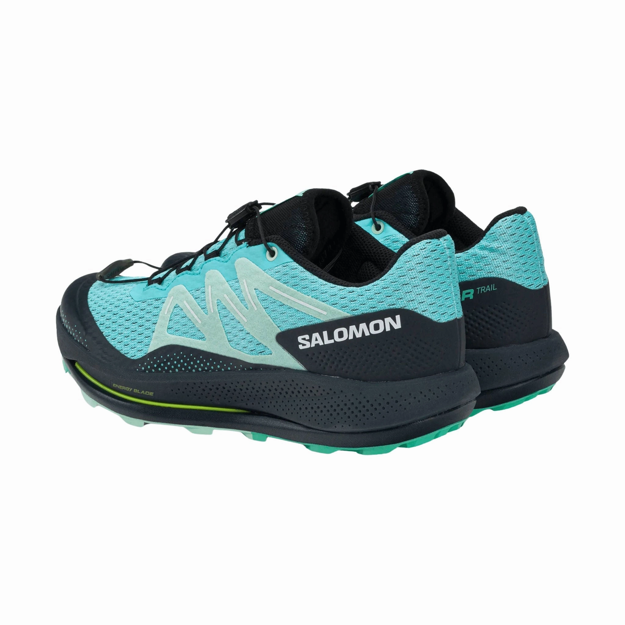 HardSole Salomon Women's Pulsar Trail Running Shoes - Blue Radiance/Carbon/Yucca