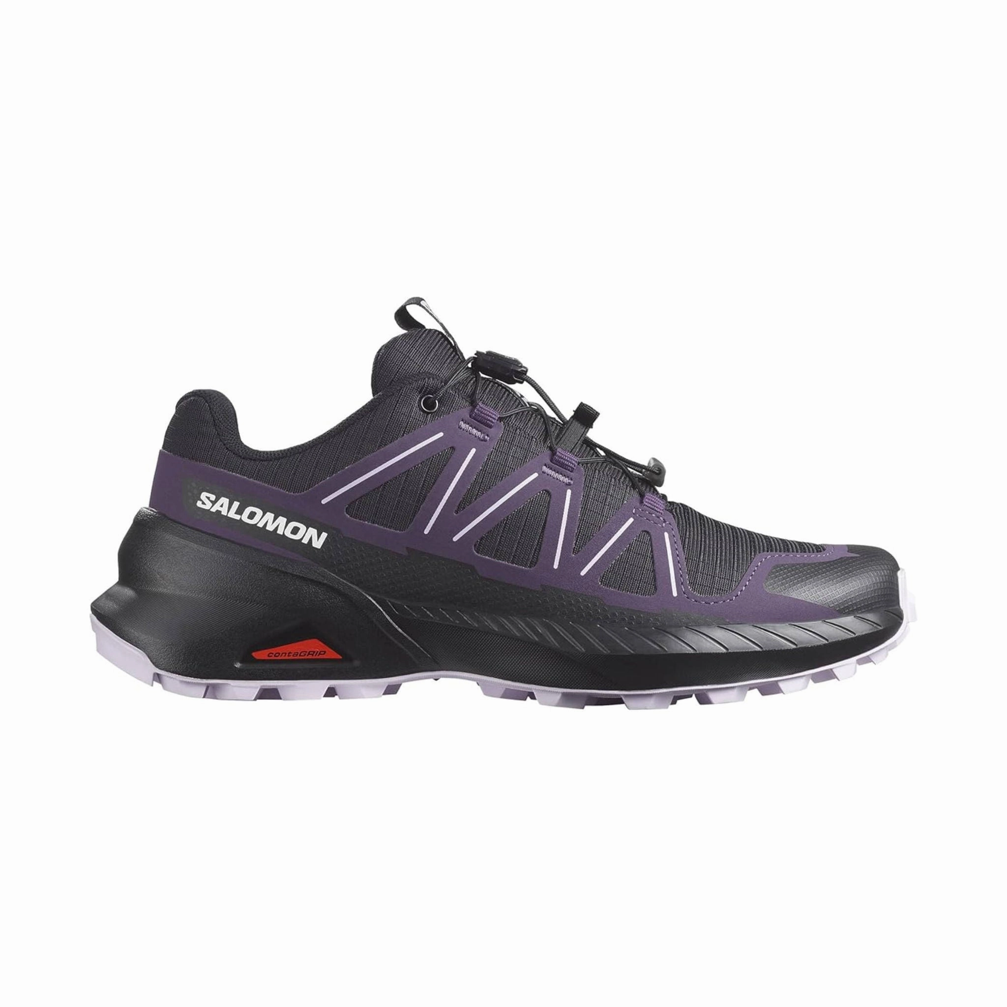 Salomon Women's Speedcross Peak Hiking Shoes - Black/Nightshade/Orchid Petal Ventilated Sides