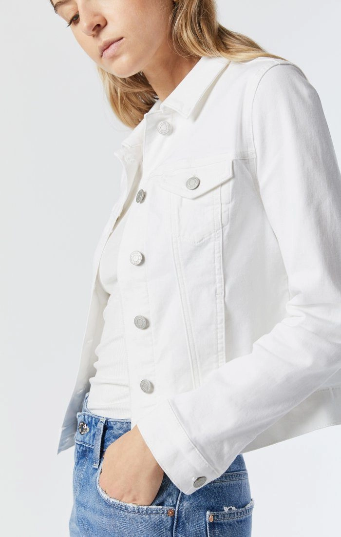 Weather Proof Extended Coverage SAMANTHA JACKET IN DOUBLE WHITE SUPERSOFT