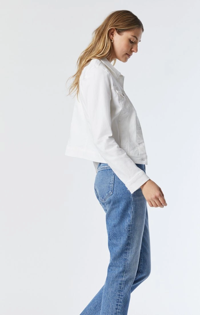 SAMANTHA JACKET IN DOUBLE WHITE SUPERSOFT Snag Free Zipper Technology Durable Stitching