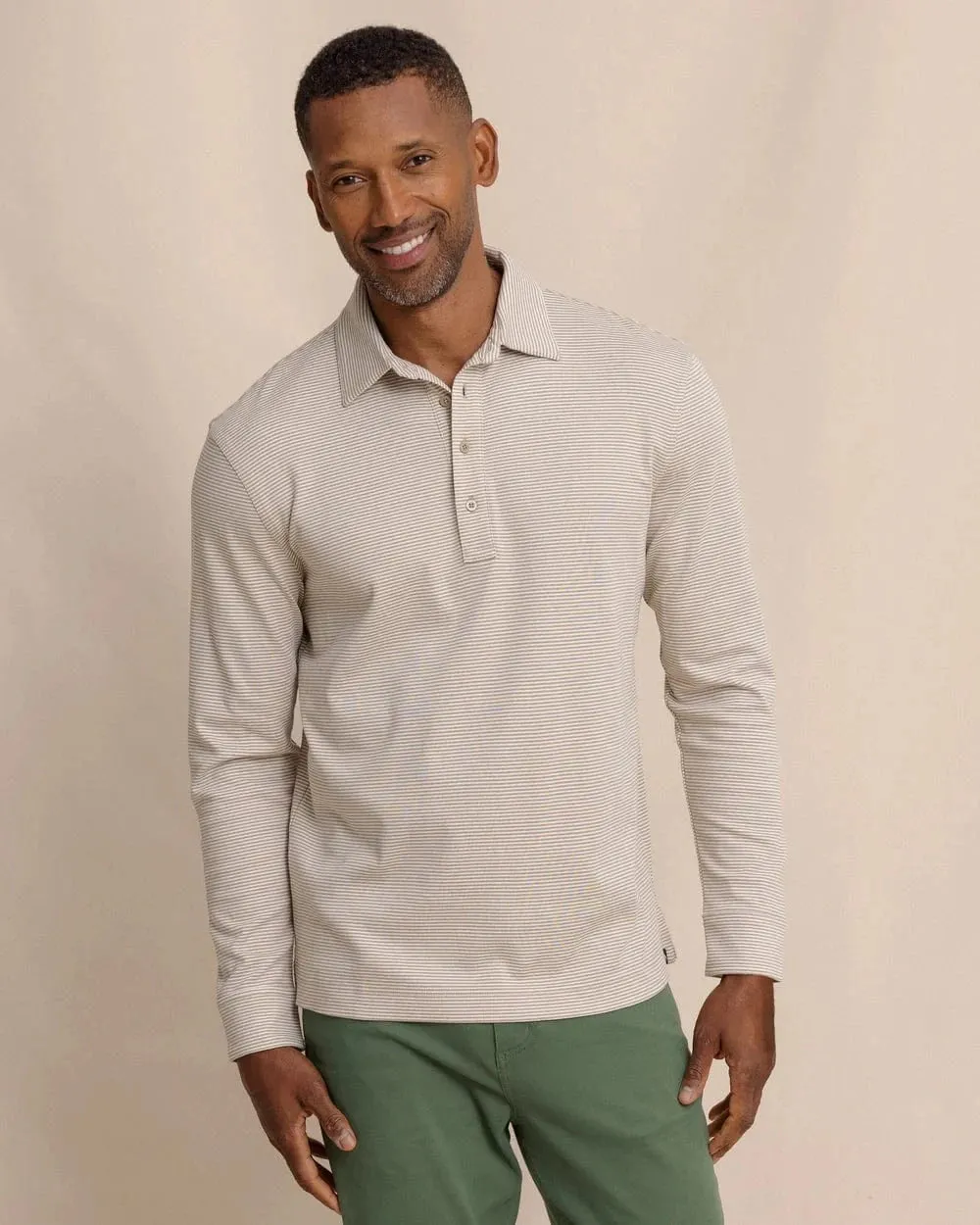 Breathable Jersey Sandy Cay Long Sleeve Knit Polo