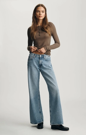 SANDY WIDE LEG IN MID USED CLASSIC DENIM Leisure Wear