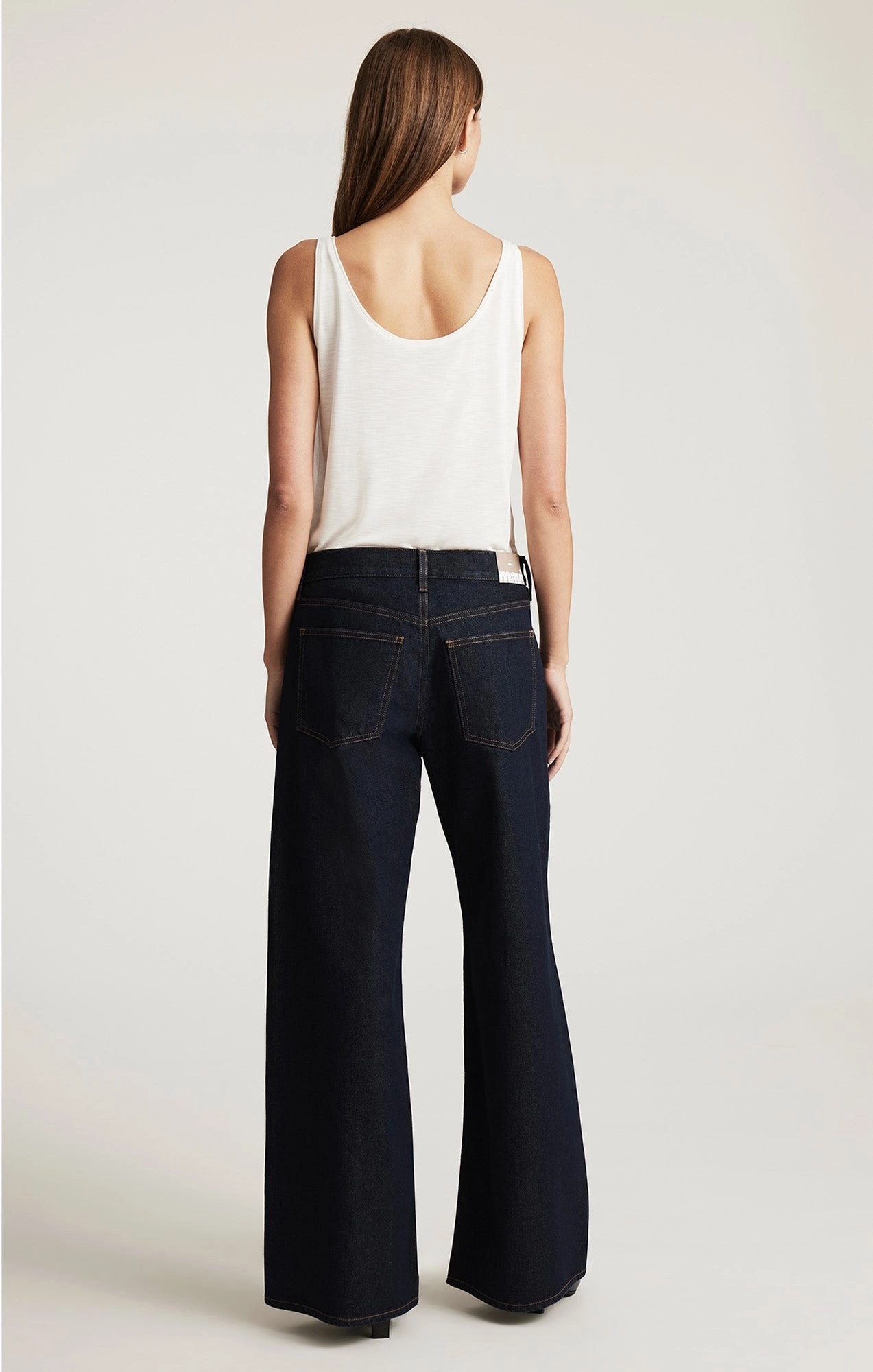 SANDY WIDE LEG IN RINSE CLASSIC DENIM Sleek Waist Regular Style