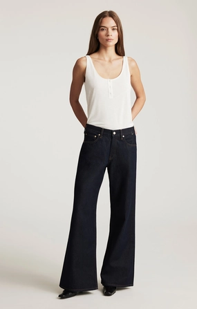 SANDY WIDE LEG IN RINSE CLASSIC DENIM Slim Silhouette