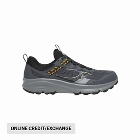 Mesh Upper Saucony Men's Excursion TR17 GTX Trail Shoes - Shadow/Black