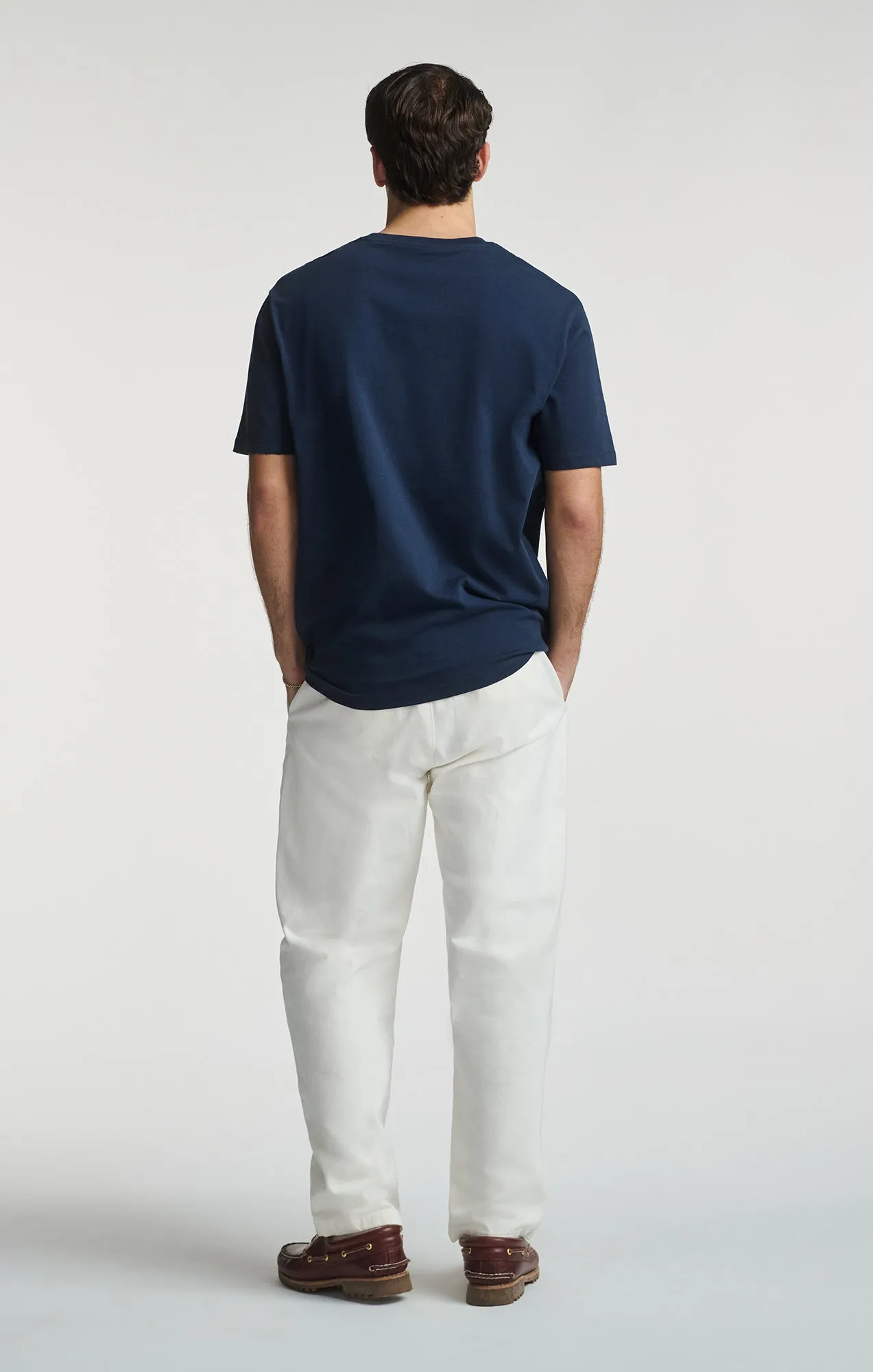 Outdoor Leisure Look BASIC SHORT SLEEVE T-SHIRT IN BLACK IRIS