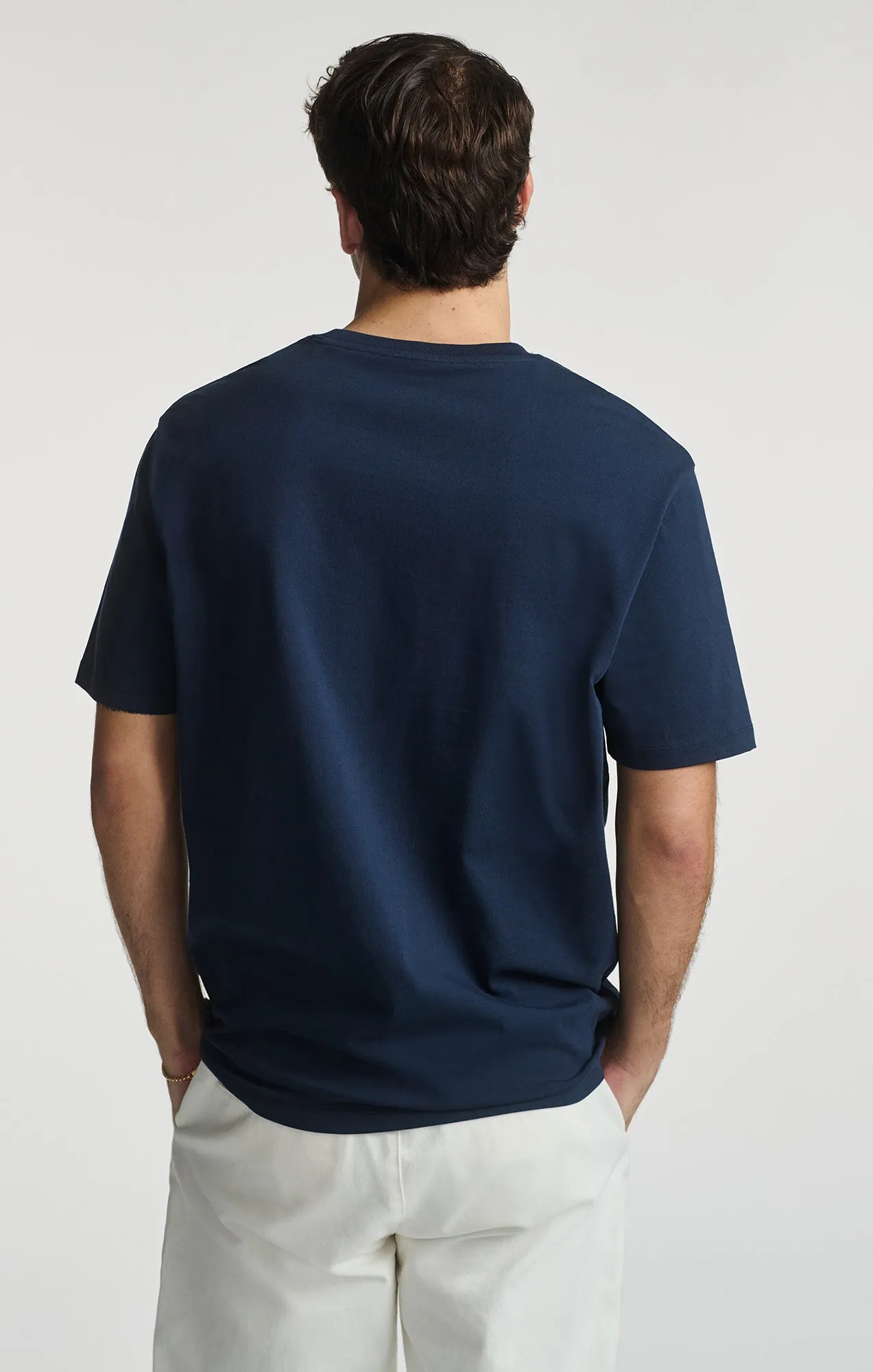 Versatile Comfort Casual Comfort Fit BASIC SHORT SLEEVE T-SHIRT IN BLACK IRIS