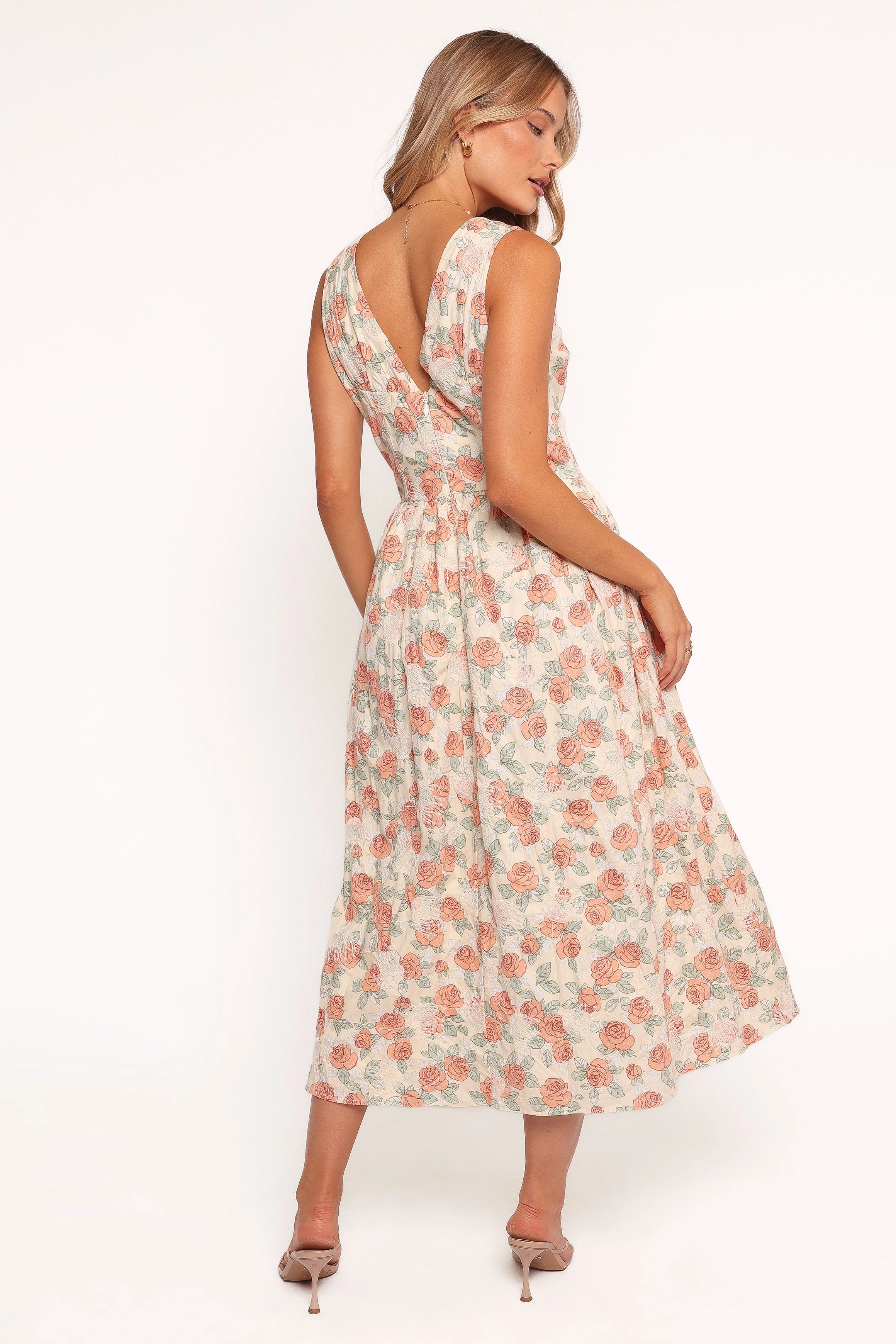 Soft Comfort Velda Midi Dress - Pink Floral