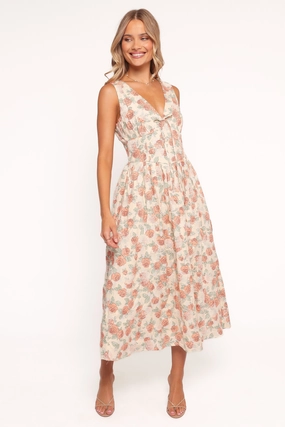 Comfort Layer Velda Midi Dress - Pink Floral