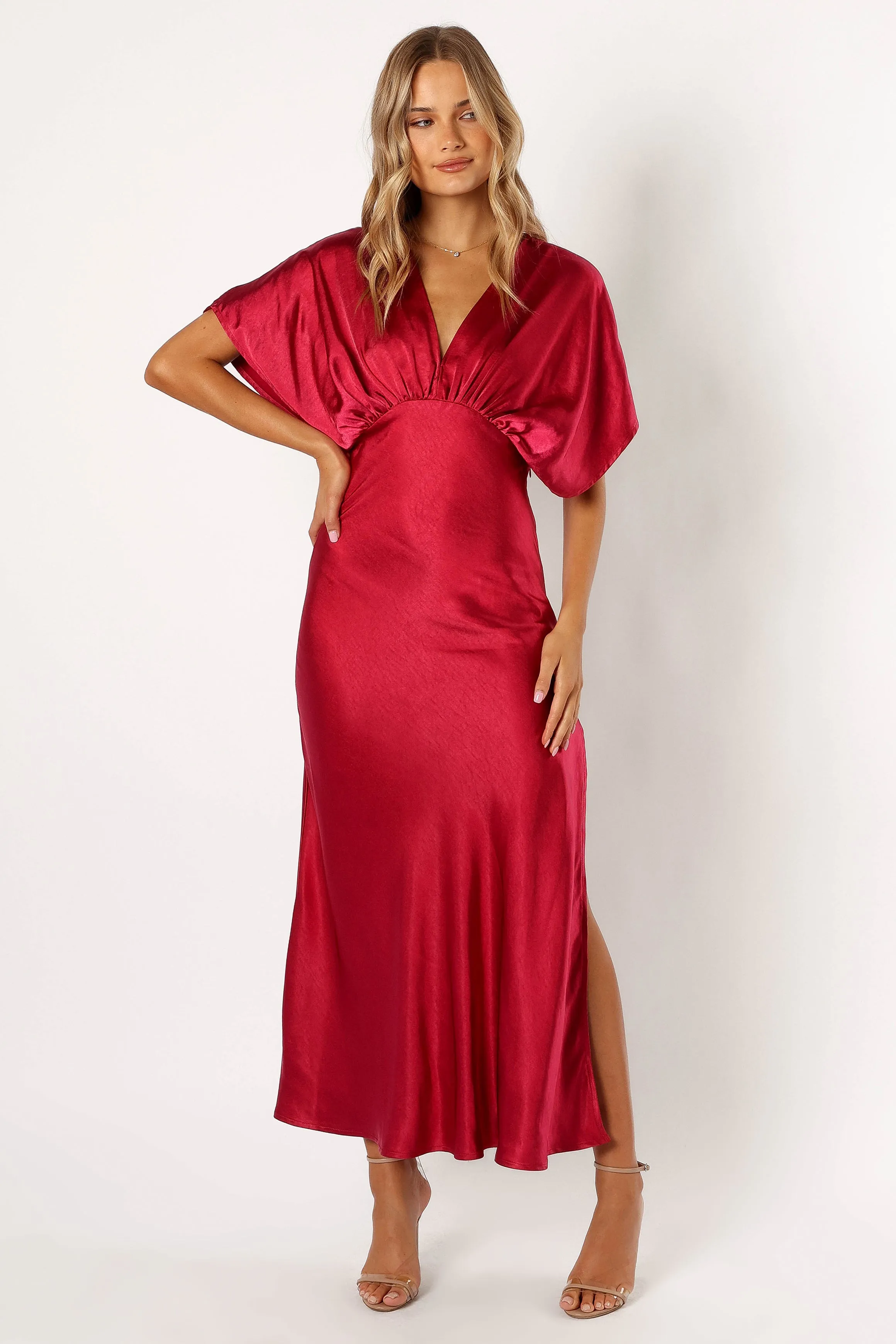 Bust-Enhancing Countryside-Style Ricki Maxi Dress - Ruby Wine
