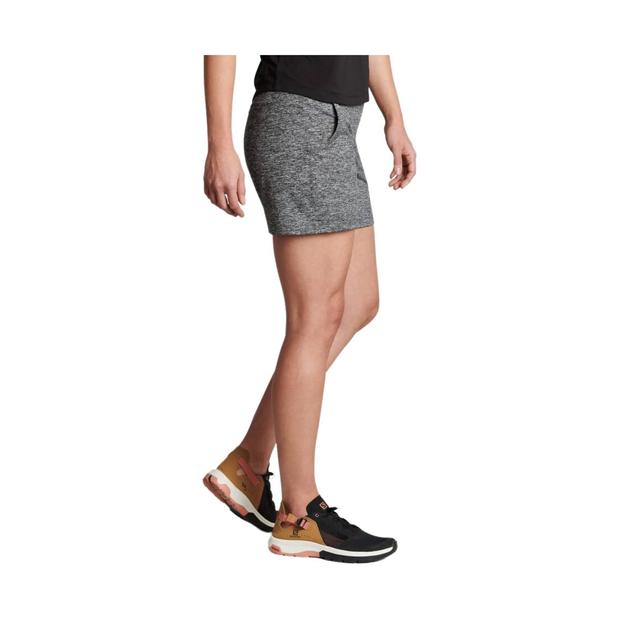 Kuhl Women's Bliss Short 5 Inch - Dark Heather Flexible Layer Fit Nylon Material