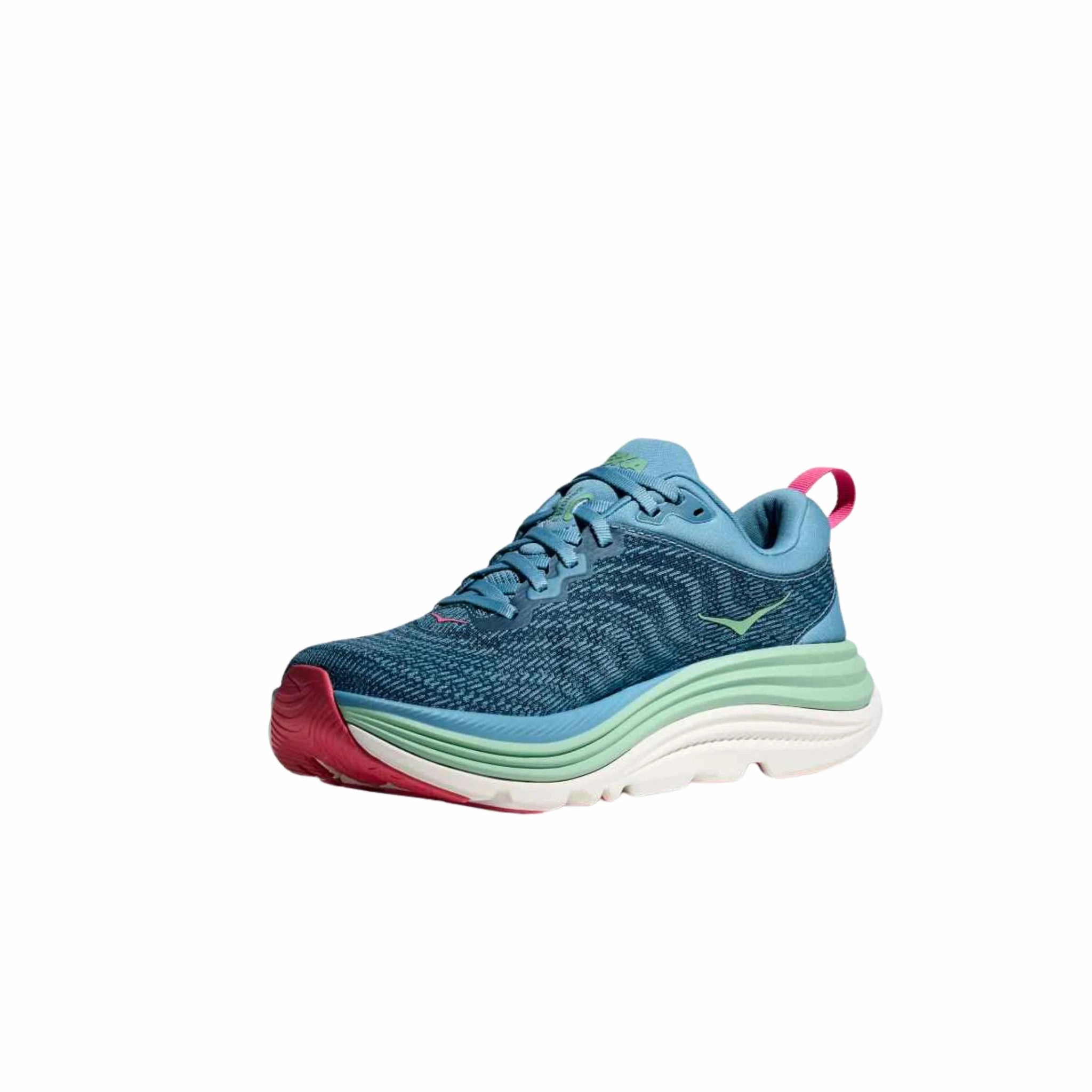 HOKA Women's Gaviota 5 Running Shoes - Alpine Blue/Jadeite Support Zone