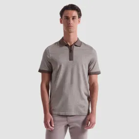 All-day Comfort Pin Check Quarter Zip Polo