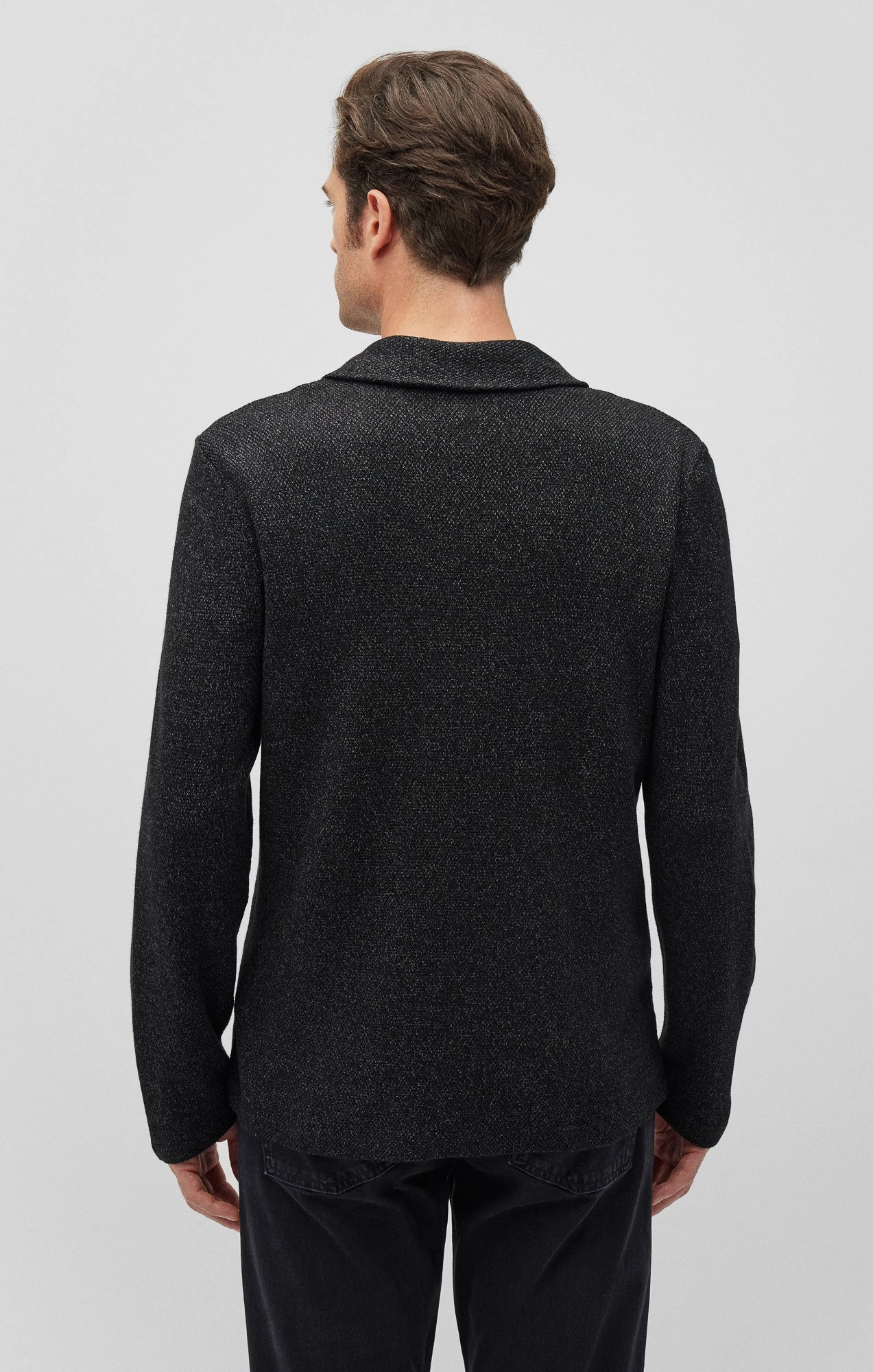 ripstop fabric Adjustable drawstring SEAN BLAZER JACKET IN BLACK