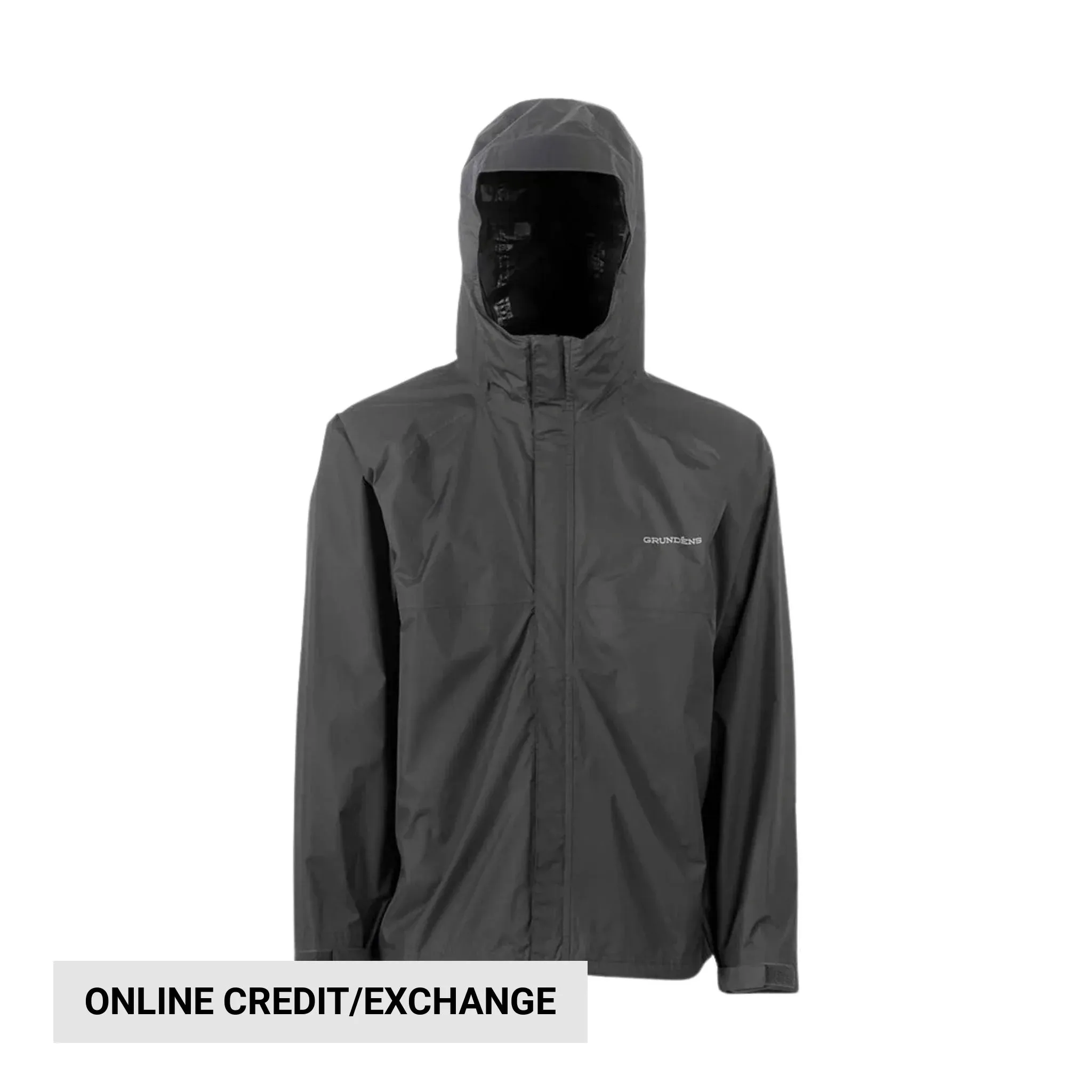 Street Ready fall season Grundens Men's Trident Rain Jacket - Anchor