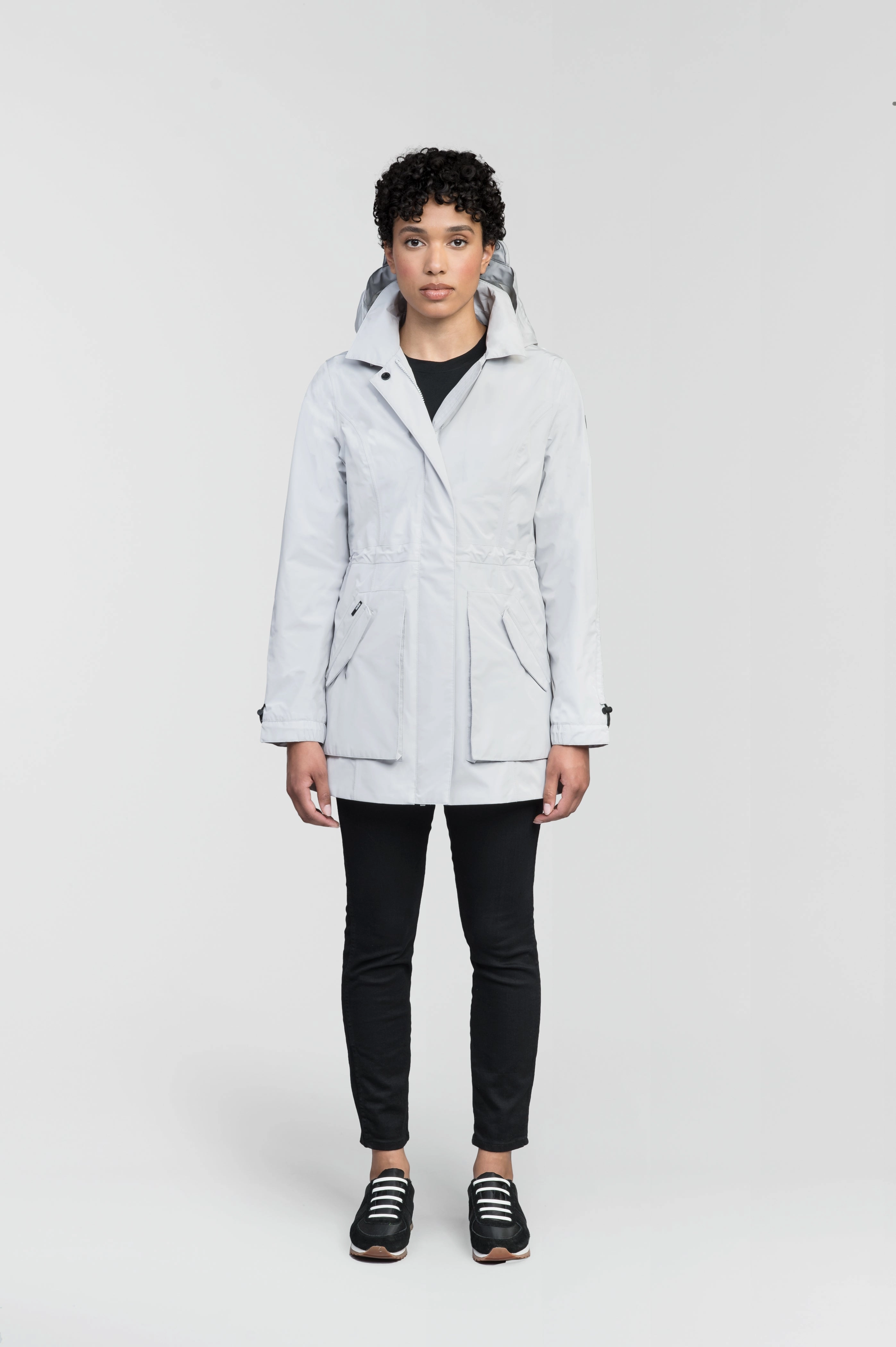 Minimal Detailing Lightweight Windbreaker Tech Terra Women's Thigh Length Jacket