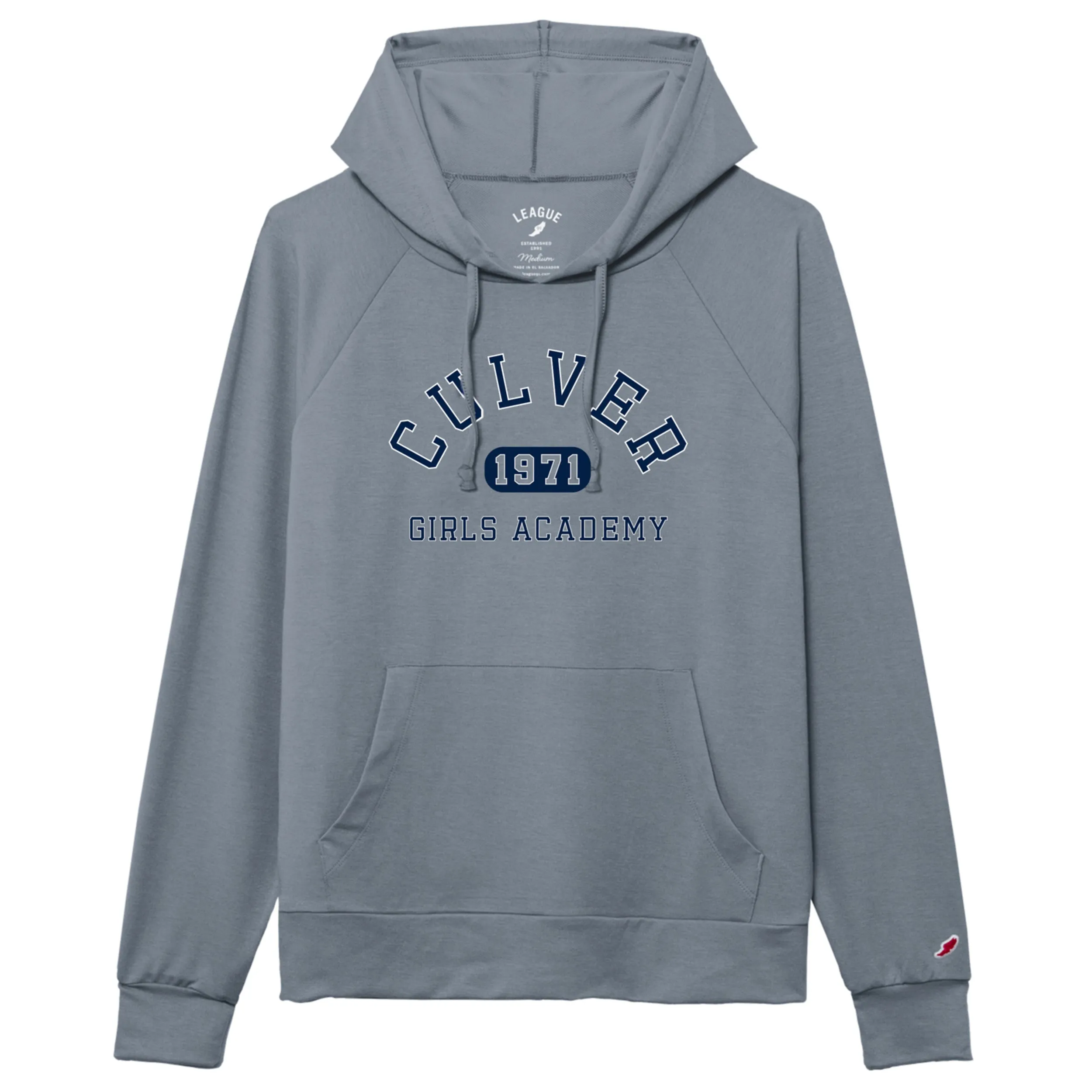 Womens 1971 CGA All Day Hood - Riviera Blue Circular Knit Design