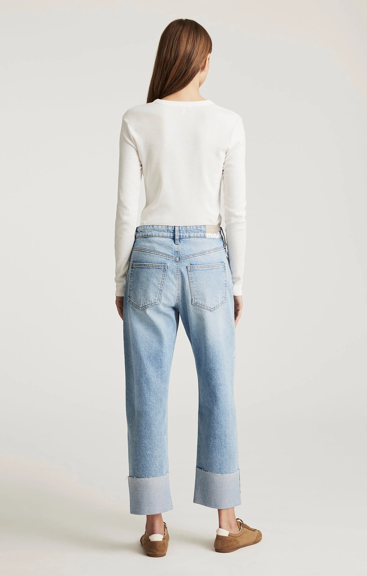 SAVANNAH CUFFED STRAIGHT LEG IN LIGHT BRUSHED CLASSIC BLUE Teen Outfit Night Out Party Look