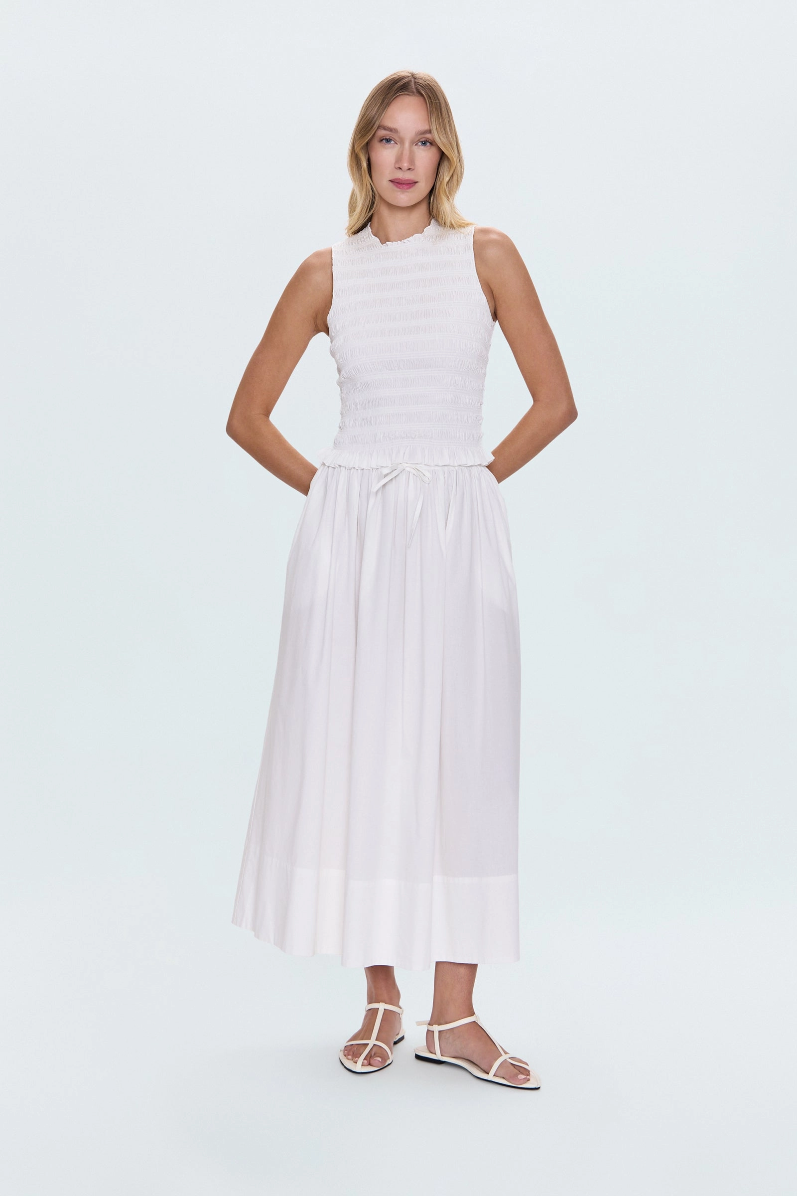 Noelle Poplin Maxi Skirt - Le Blanc Easy Fashion