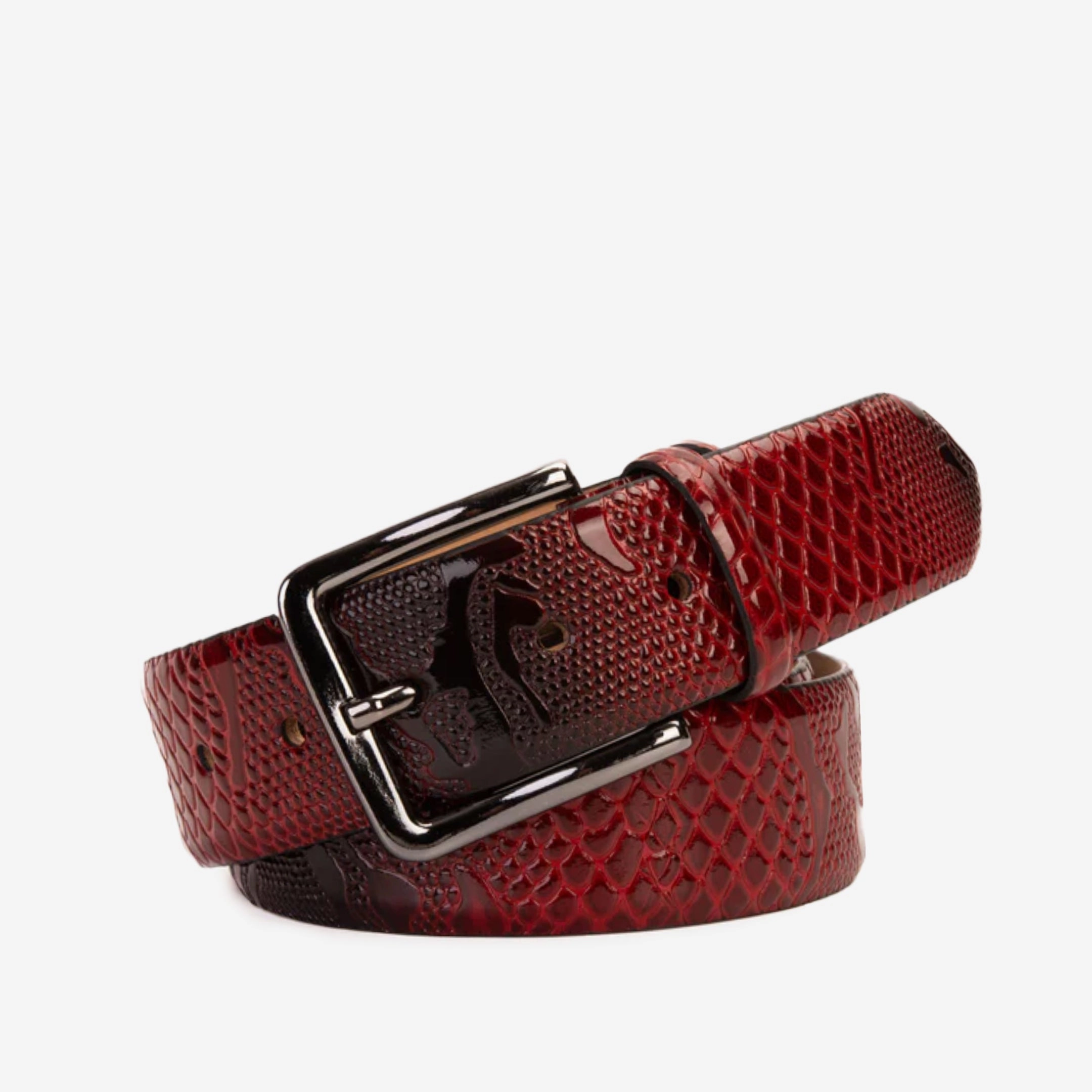 The Milano Red Leather Belt Limited Edition Flexible Fabric Breathable Grip