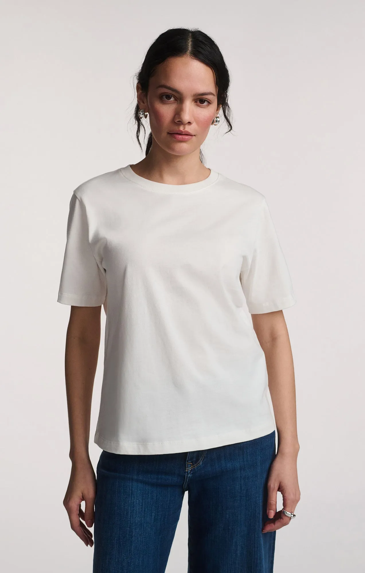 SHORT SLEEVE CREW NECK T-SHIRT IN ANTIQUE WHITE Street Smart