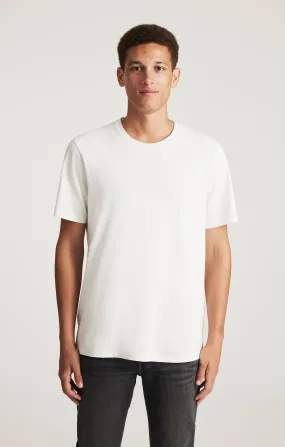 Soft Cotton Feel SHORT SLEEVE CREW NECK T-SHIRT IN ANTIQUE WHITE