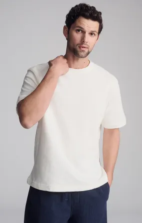 SHORT SLEEVE CREW NECK T-SHIRT IN ANTIQUE WHITE Casual layering piece