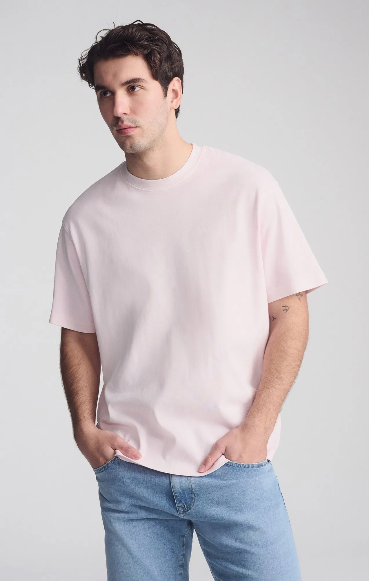 OdorResistant Regular fit normality SHORT SLEEVE CREW NECK T-SHIRT IN SHRINKING VIOLET