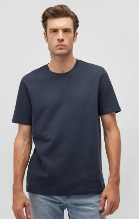 No-Fuss Design Casual Comfort Layer SHORT SLEEVE T-SHIRT IN COLLEGIATE BLUE