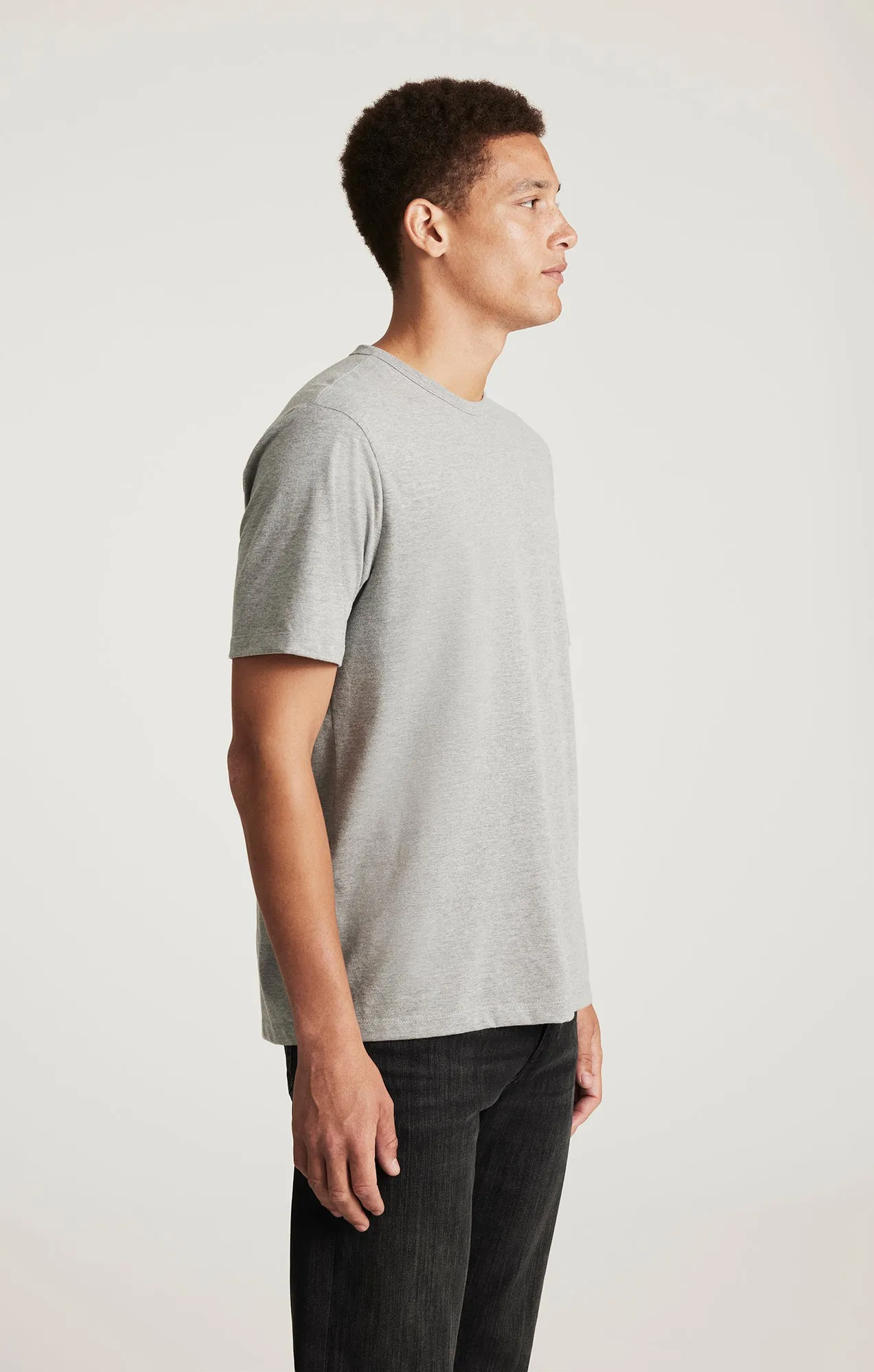 SHORT SLEEVE T-SHIRT IN GREY MELANGE Chic Cut Quick-Drying Shirt