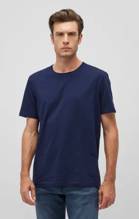 All-Day Comfort Wear Retro Style SHORT SLEEVE T-SHIRT IN MARITIME BLUE