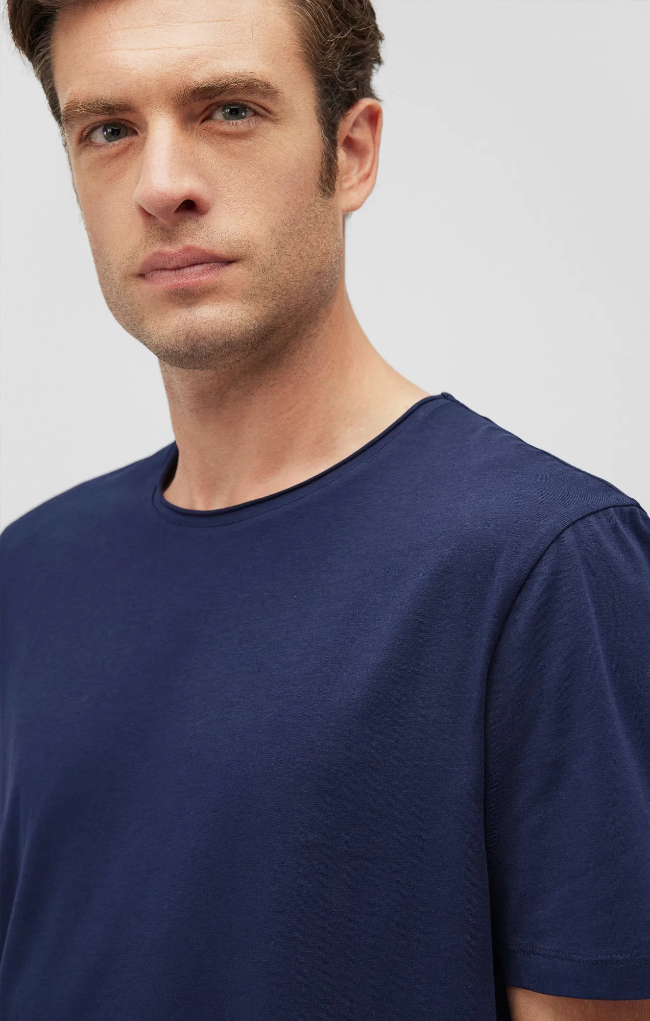 SHORT SLEEVE T-SHIRT IN MARITIME BLUE Sport Wear Polka Dot Pattern