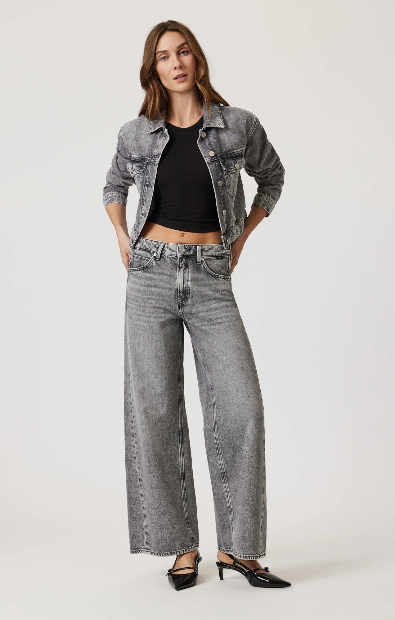 SIENA WIDE LEG IN LIGHT SMOKE DENIM All Season Fit