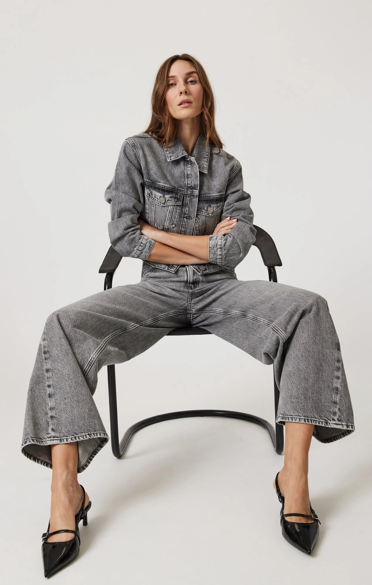 Perfect Length SIENA WIDE LEG IN LIGHT SMOKE DENIM