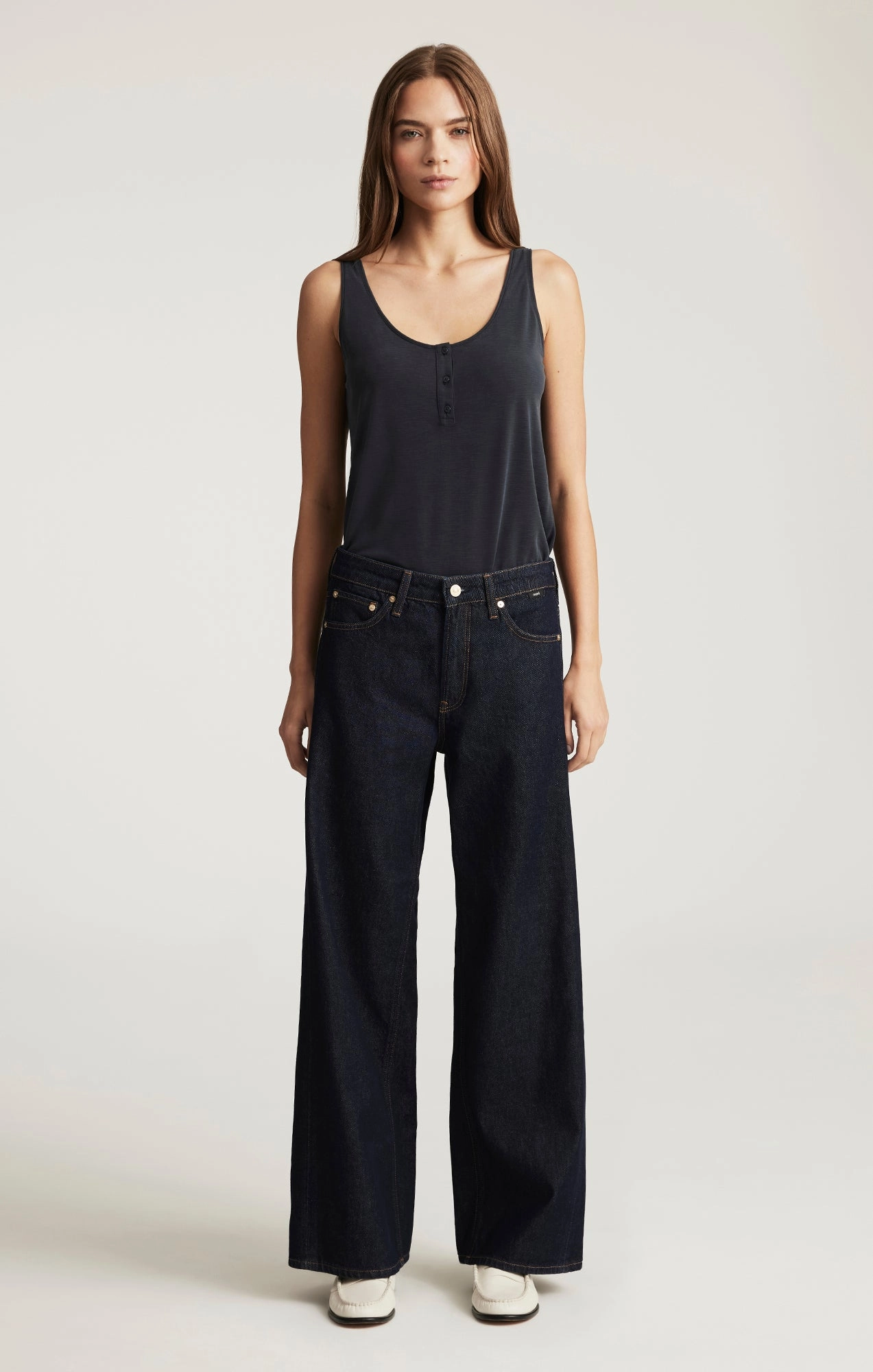 SIENA WIDE LEG IN RINSE CLASSIC DENIM Autumn Days Unisex Wear Teen Outfit