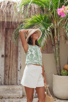 Siena Wrap Mini Skirt - Oatmeal Daily Wear Mix Culture