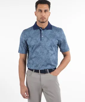 Gym To Office Signature Airdrie Floral Jacquard Mercerized Cotton Polo