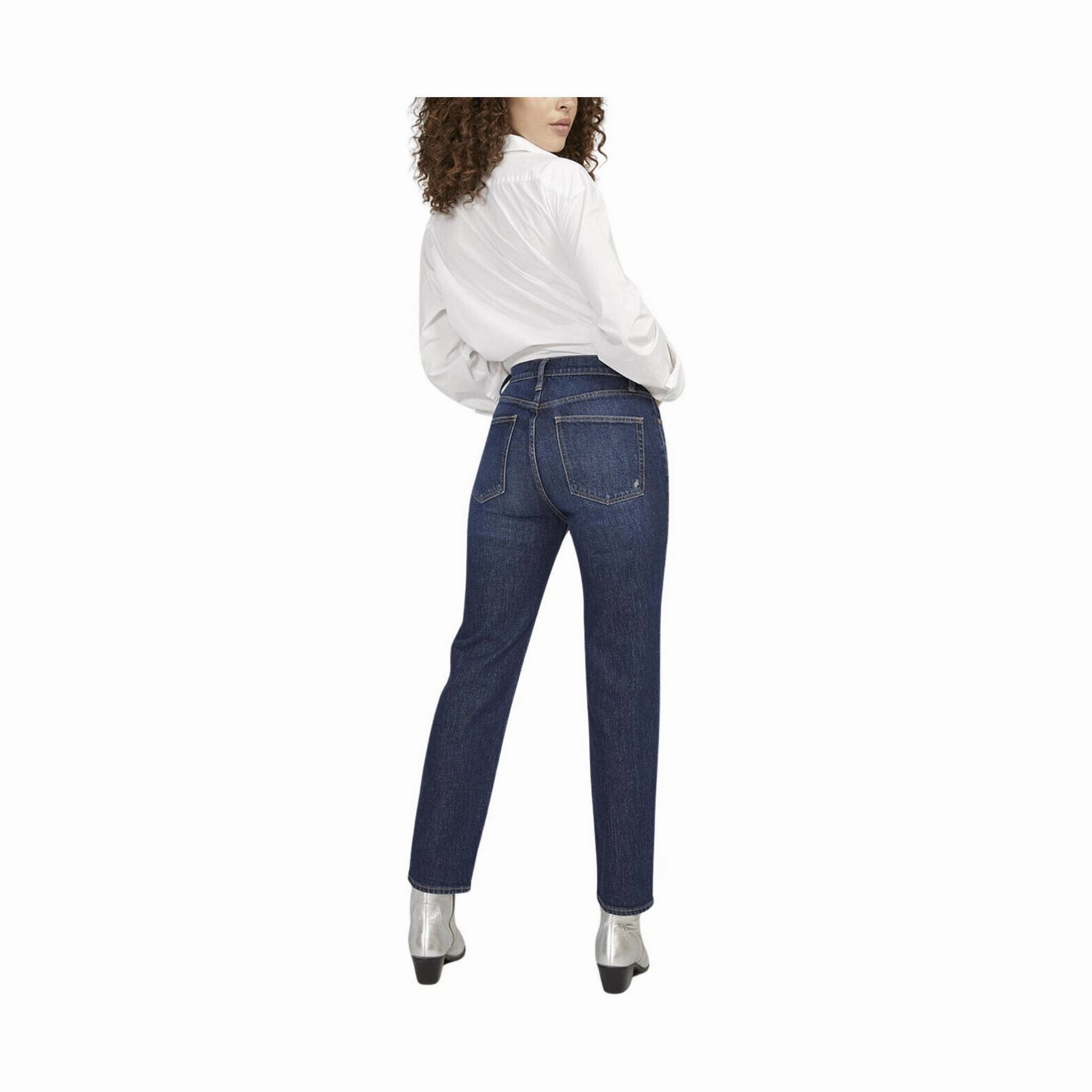 Sophisticated Look Silver Jeans Women's Highly Desirable High Rise Slim Straight Leg Jeans - Indigo