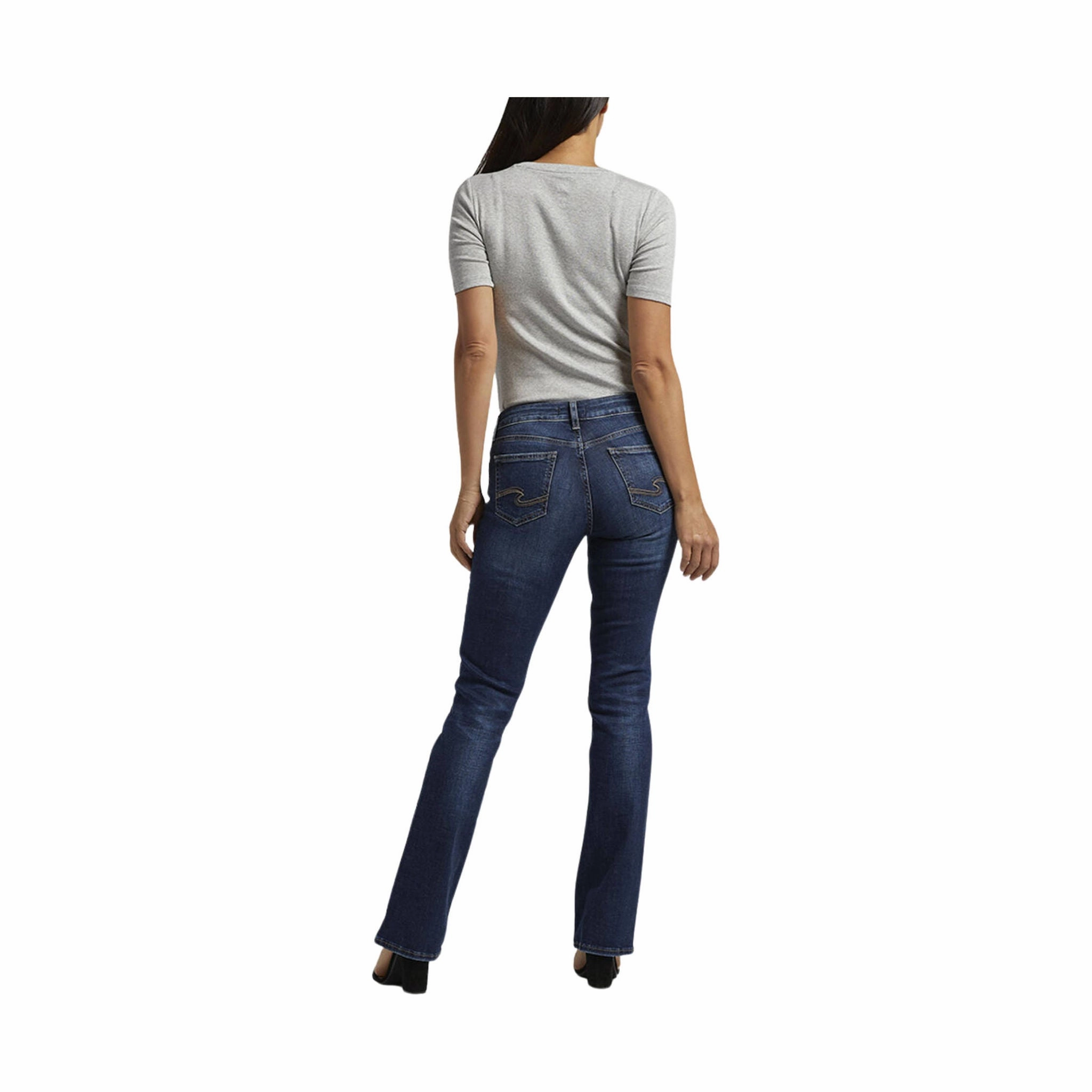 Silver Jeans Women's Suki Mid Rise Slim Bootcut Jeans - Indigo Quick Dry Technology Festival Outfit Professional Wear