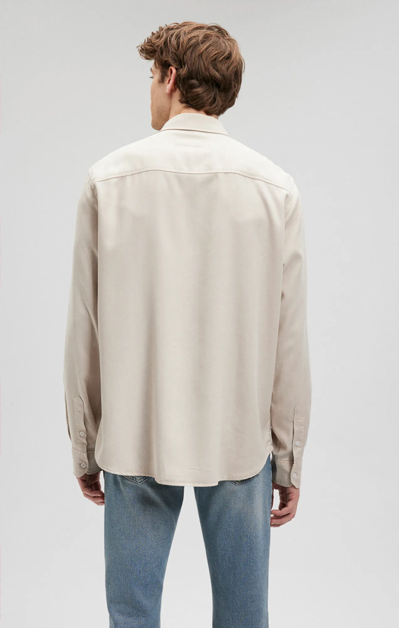 BUTTON-UP LONG SLEEVE SHIRT IN MOONSTRUCK Anti Static Finish Flexible Mobility