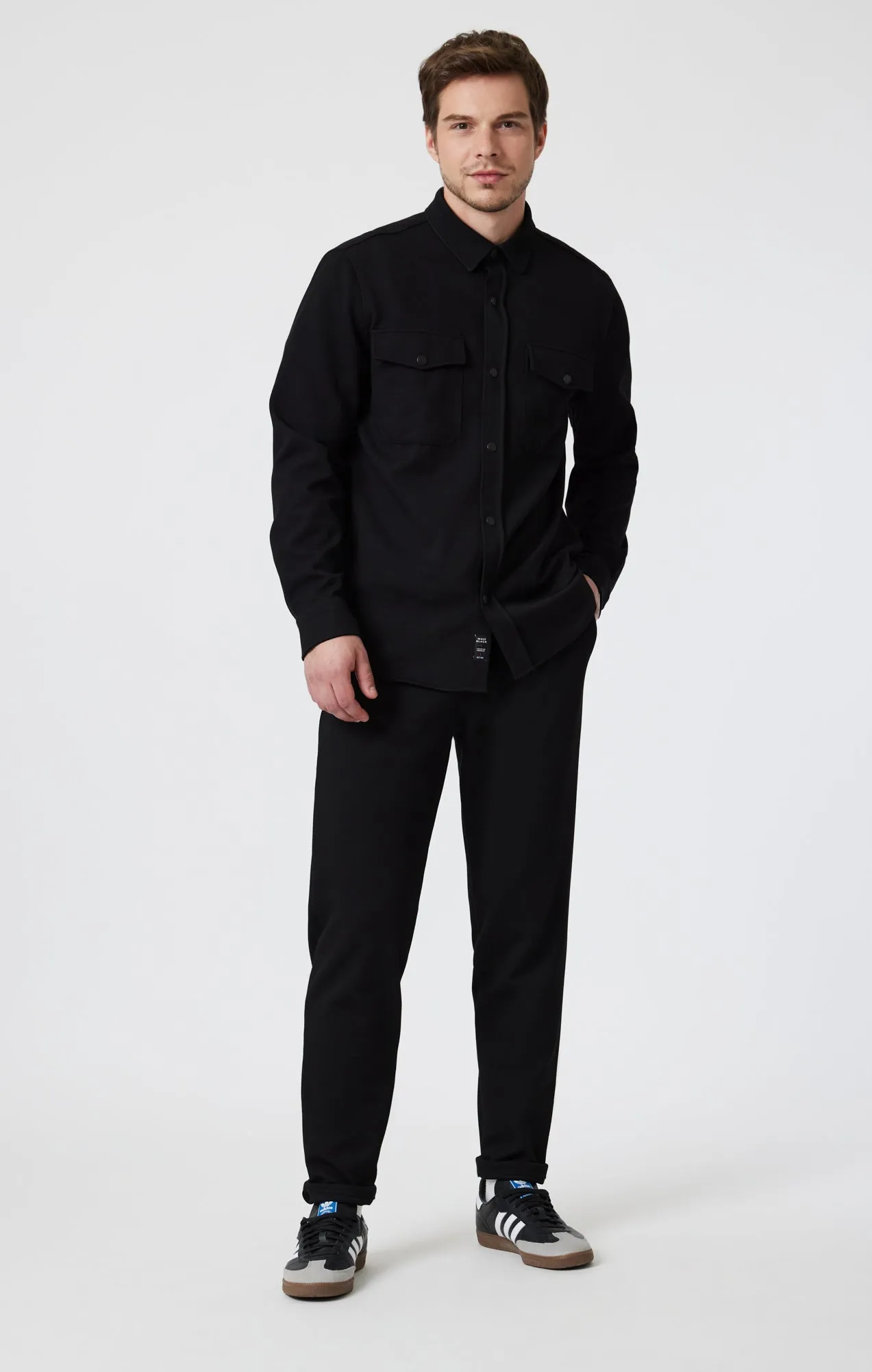 DOUBLE POCKET SNAP-BUTTON SHIRT IN BLACK Eco Dye Technique Summer Outfit