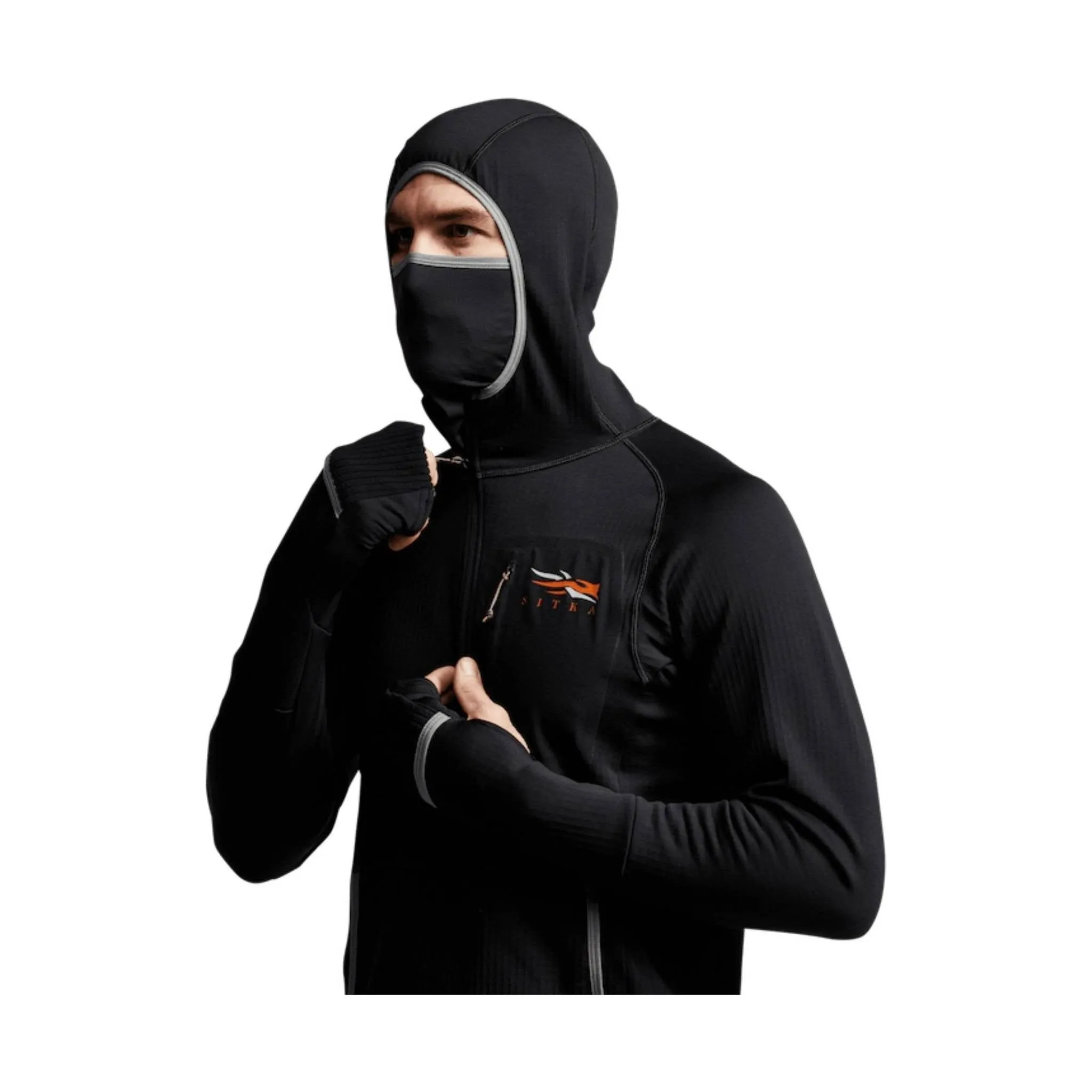 Durable Outer Shell Non Bulky Design Sitka Men's Fanatic Hoody - Black