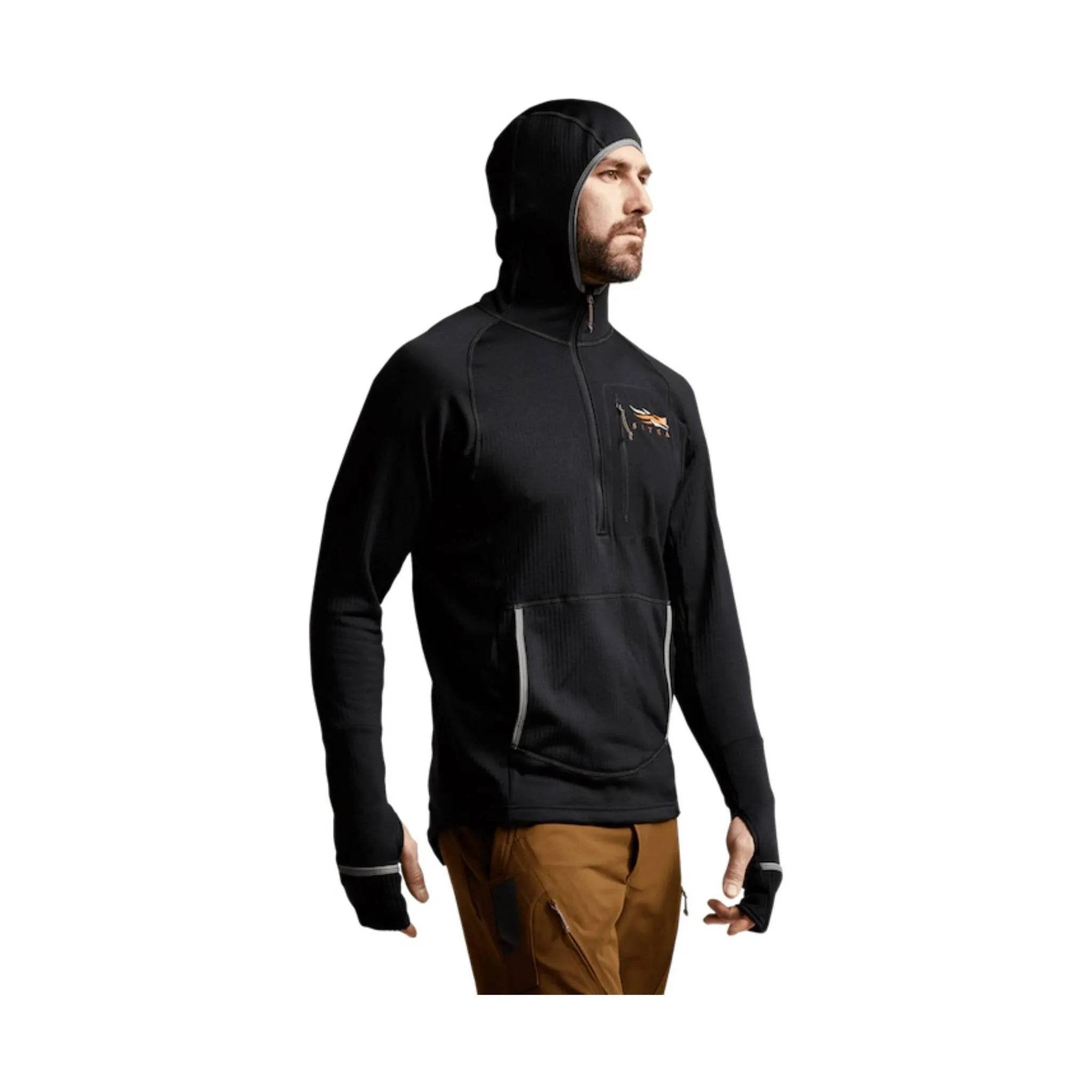 Heat Tech Fabric Simple Urban Layer Sitka Men's Fanatic Hoody - Black